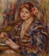 Pierre Auguste Renoir Woman with Rose France oil painting artist